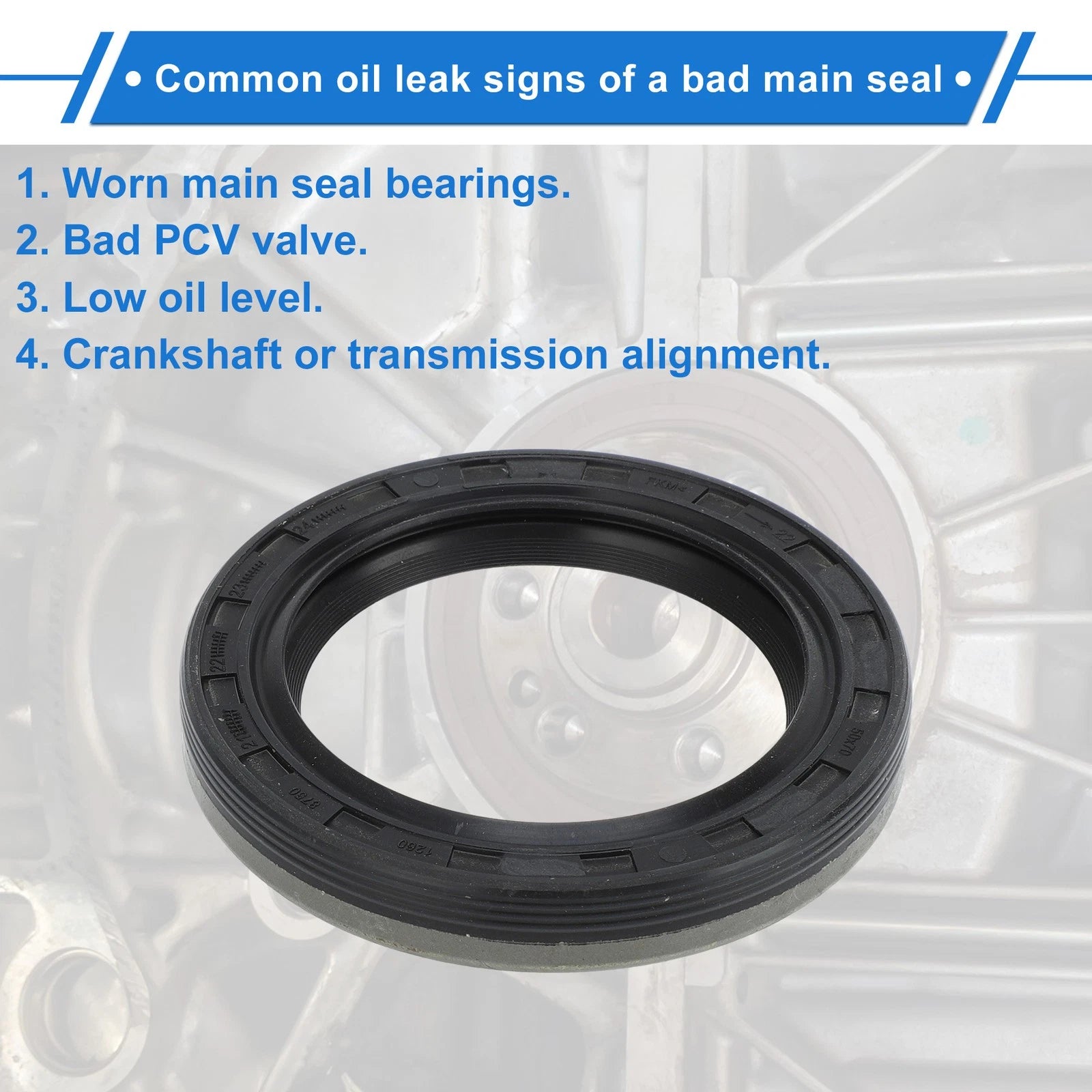 1 Pc Front Crankshaft Oil Seal for Chevrolet Impala Malibu (2000–2020) No.12608750