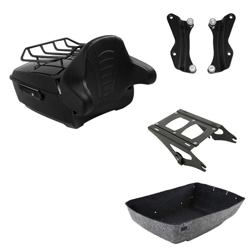 Trunk Backrest Pad Mount Rack Docking Kit for Harley Touring (2014–2026)