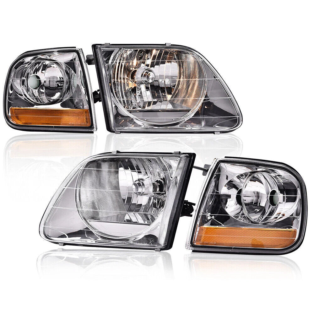 Pair Headlights & Parking Corner Lights for Ford F150/Expedition (1997–2003)