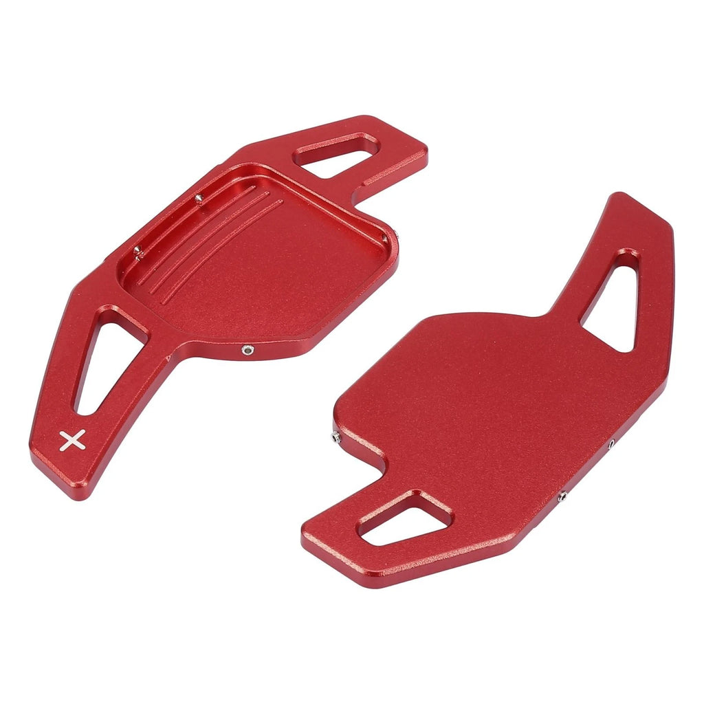 Pair Red Steering Wheel Shift Paddle Covers for Audi A3 A4 A5 A6 (2013–2020)