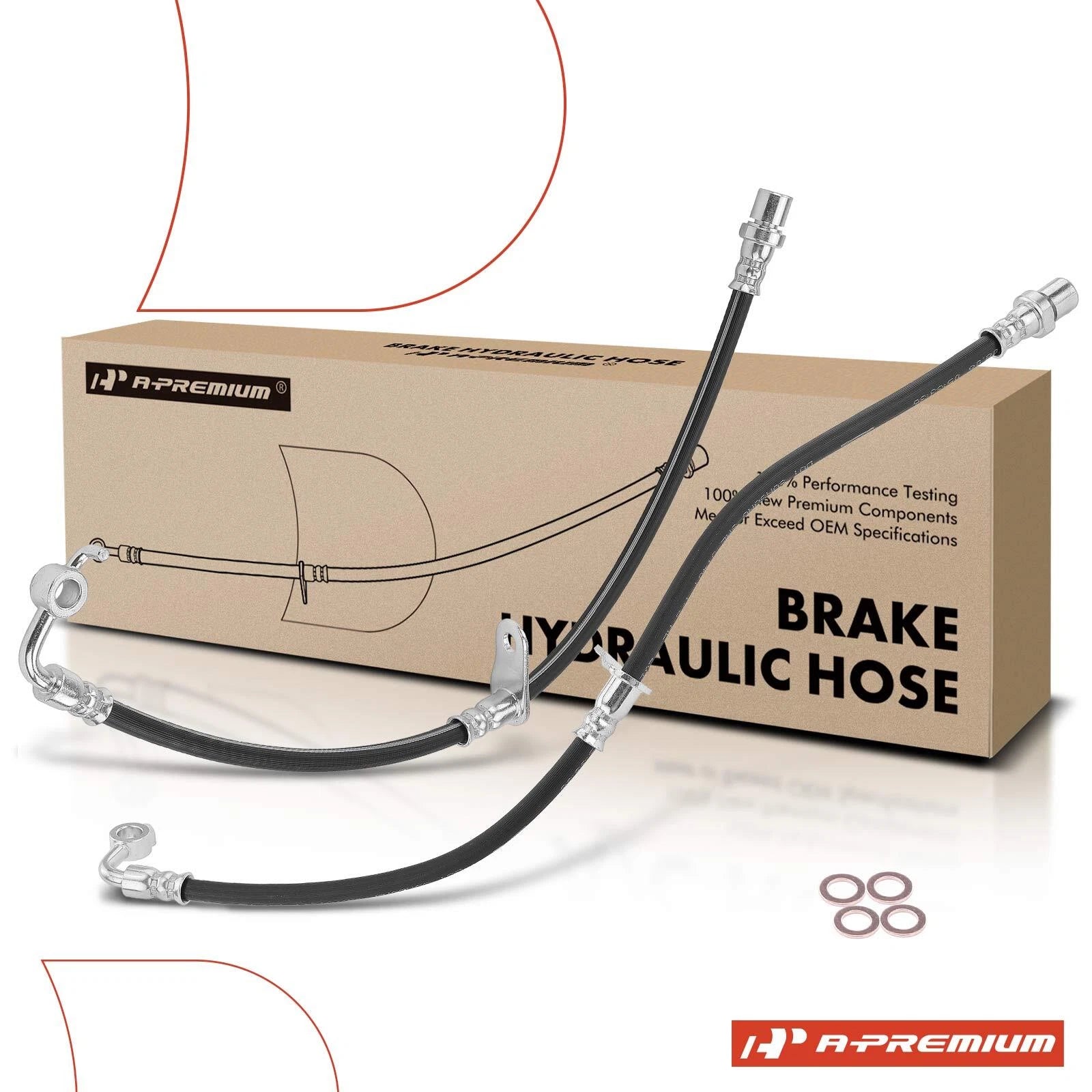2X Rear Brake Hydraulic Hose for Subaru Legacy (2010–2014)