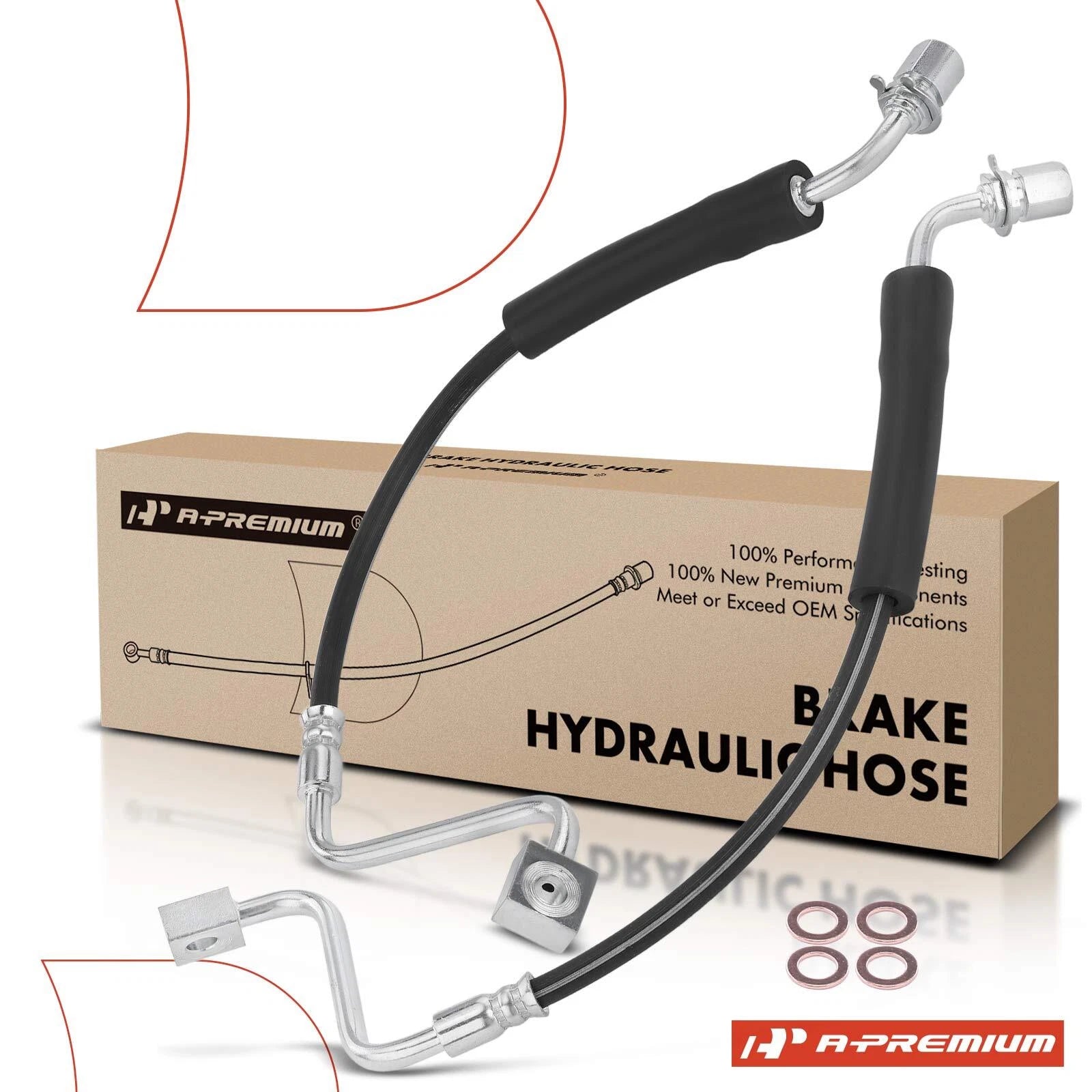 2X Front Brake Hydraulic Hose for Ford Taurus (2010–2019)