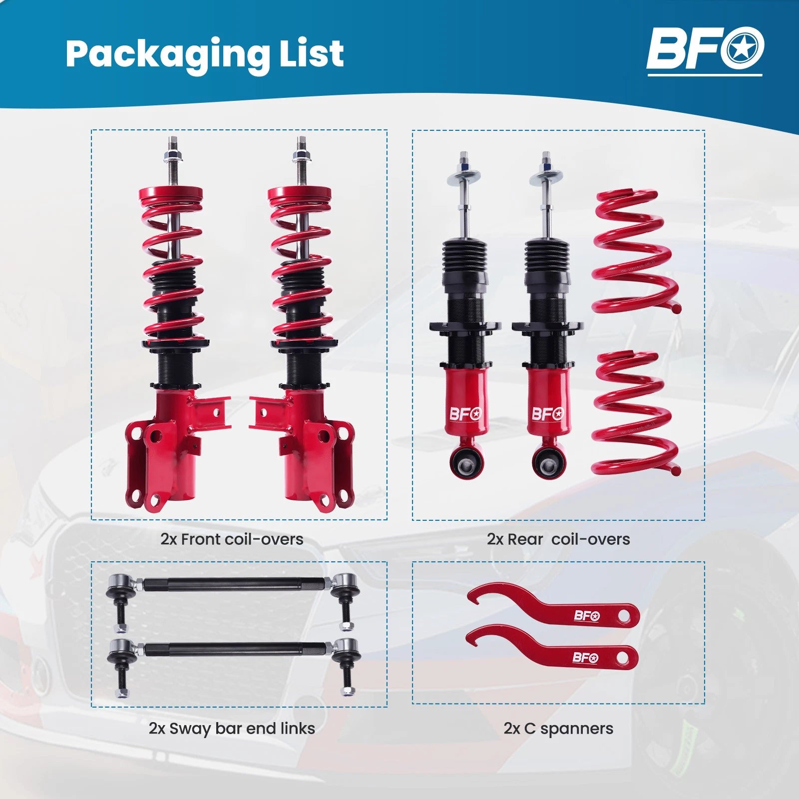 Coilovers Lowering Kit for Chevy Camaro SS Coupe (2010–2015)
