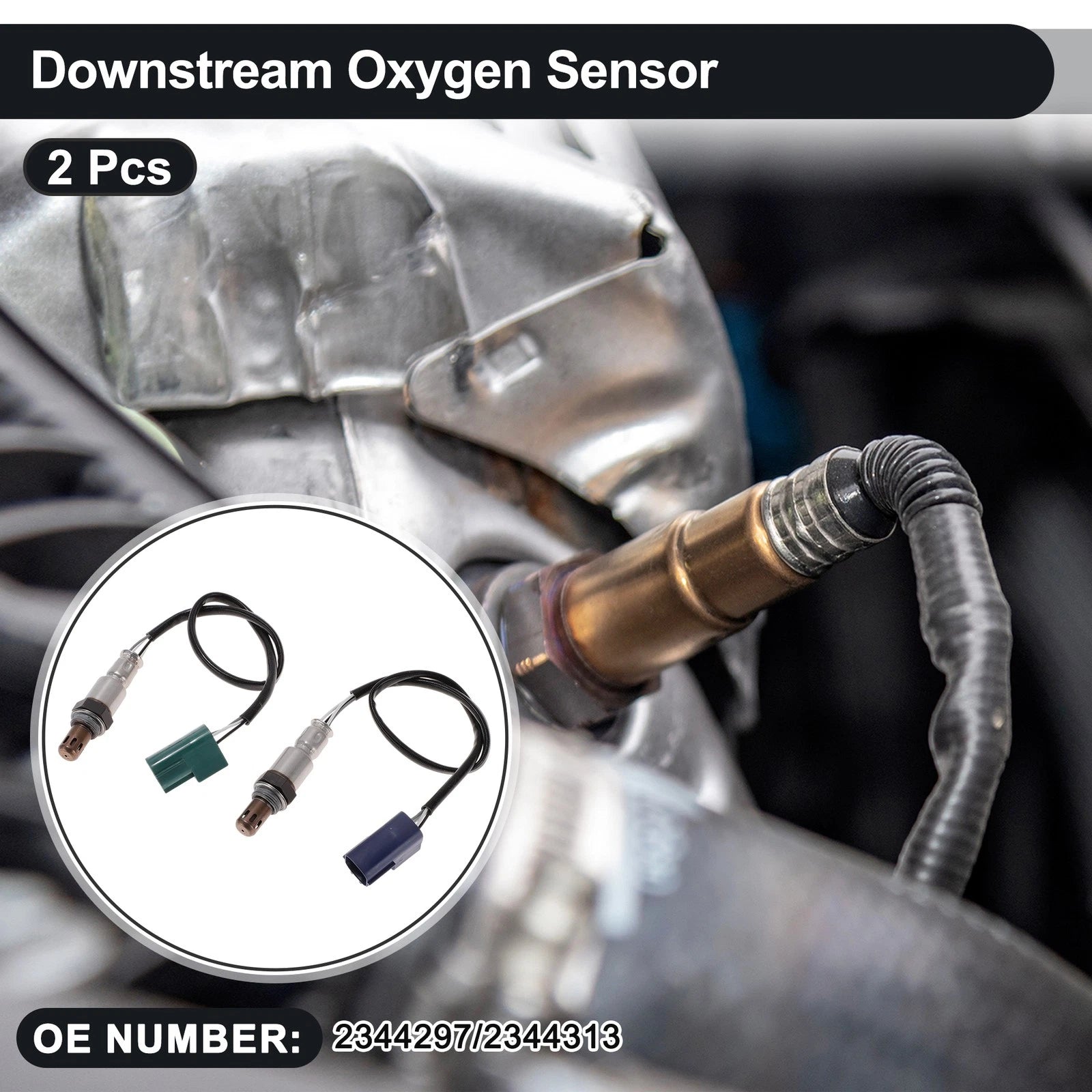 Set of 2 Downstream Oxygen Sensors for Nissan Frontier 4.0L (2007) 2344297