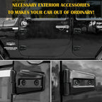 Door Hinge Cover for Jeep Wrangler JK JKU (2007–2017) Black