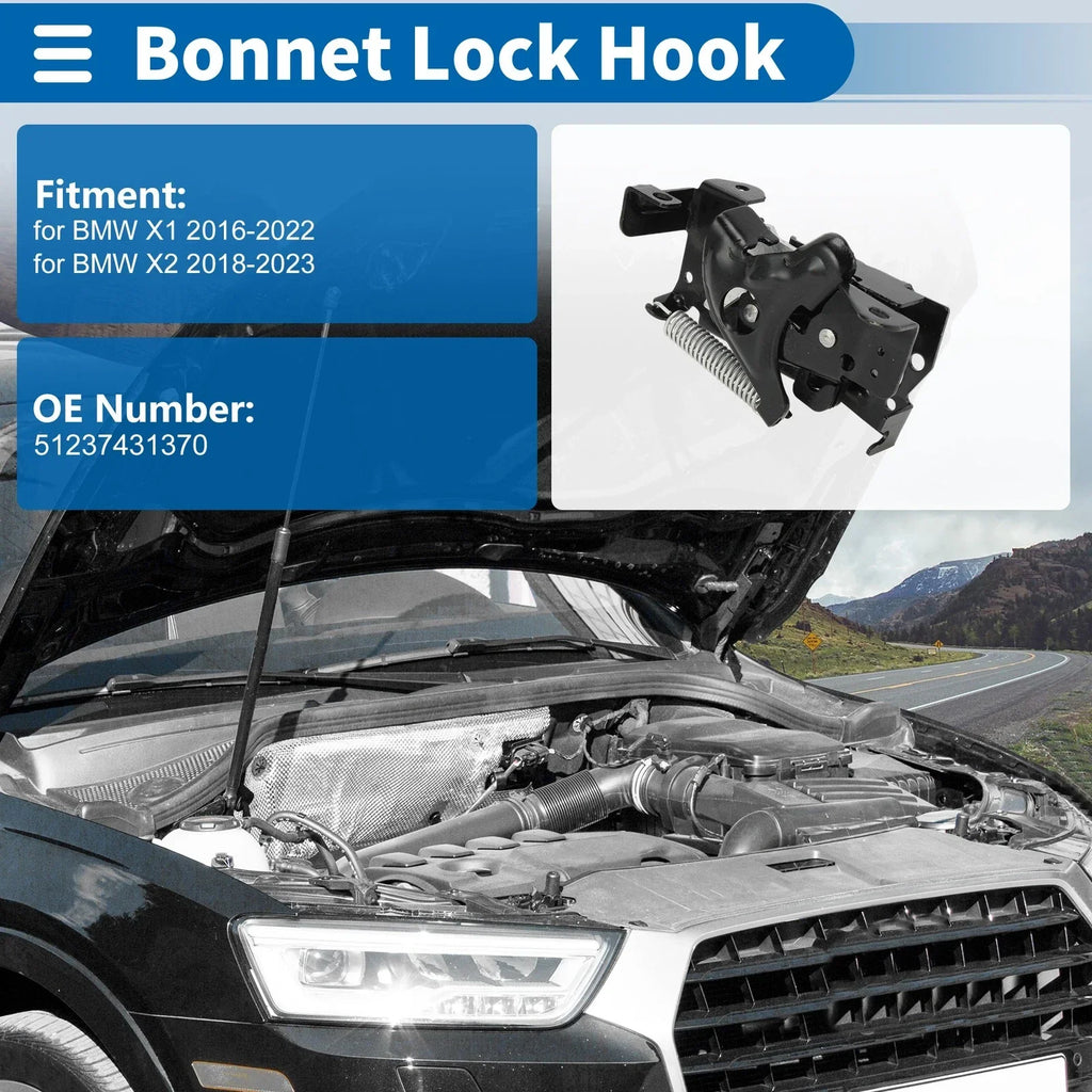 Hood Latch Assembly for BMW X1 Engine Hood Lock