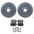 Hella Rear Rotors & Akebono EURO Ceramic Disc Brake Pads Kit for Audi Q5 (2009–2021)
