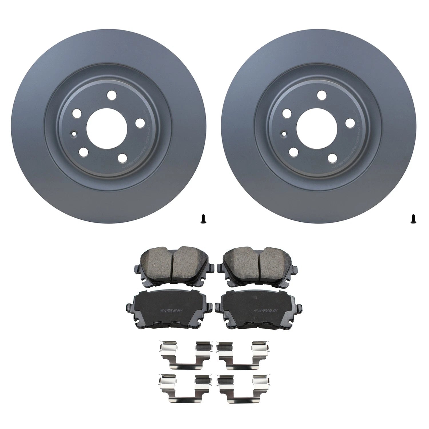 Hella Rear Rotors & Akebono EURO Ceramic Disc Brake Pads Kit for Audi Q5 (2009–2021)