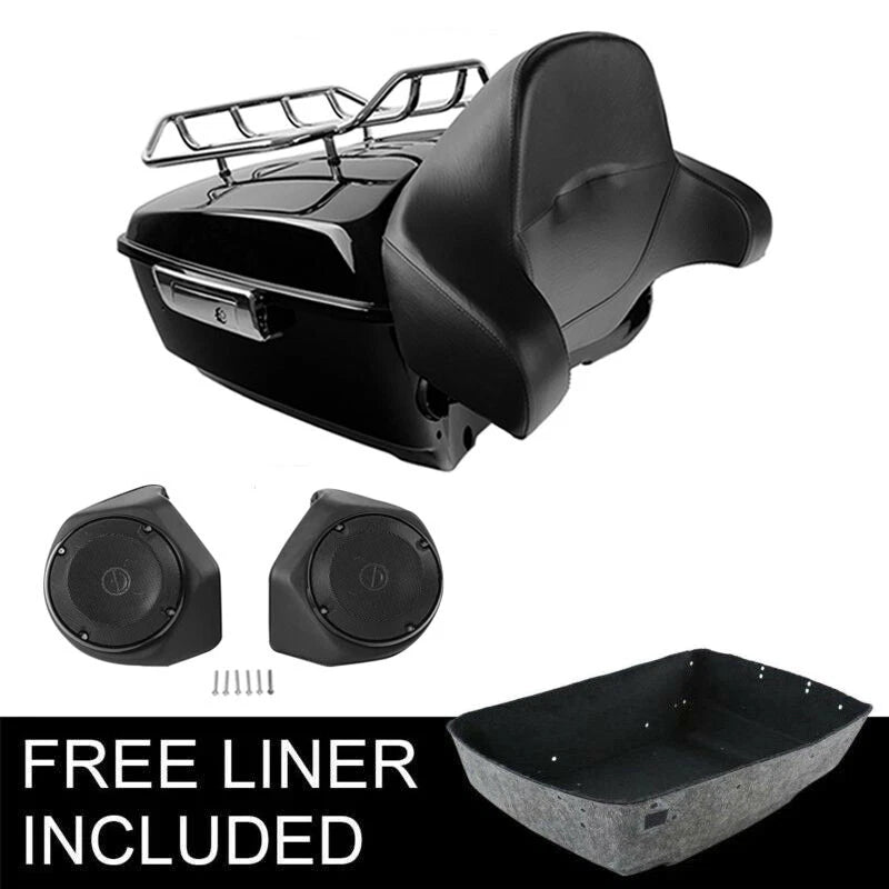 Trunk Luggage Backrest Rack Speakers for Harley Road Glide (2014–2026)