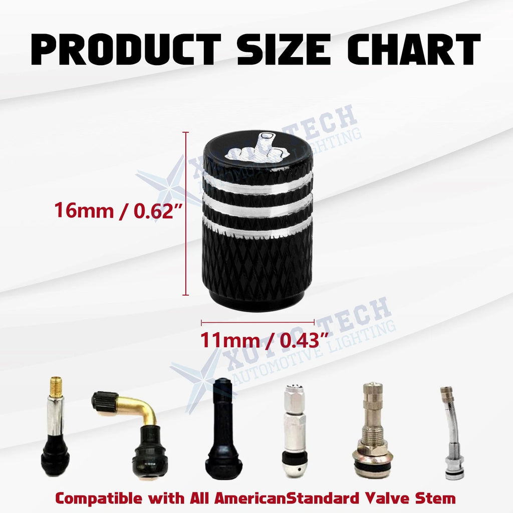 Motorcycle Tire Valve Stem Dust Covers for Harley-Davidson & Yamaha (-)