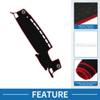 Dashboard Cover Mat for Toyota Highlander (2021–2024) HUD Black Red