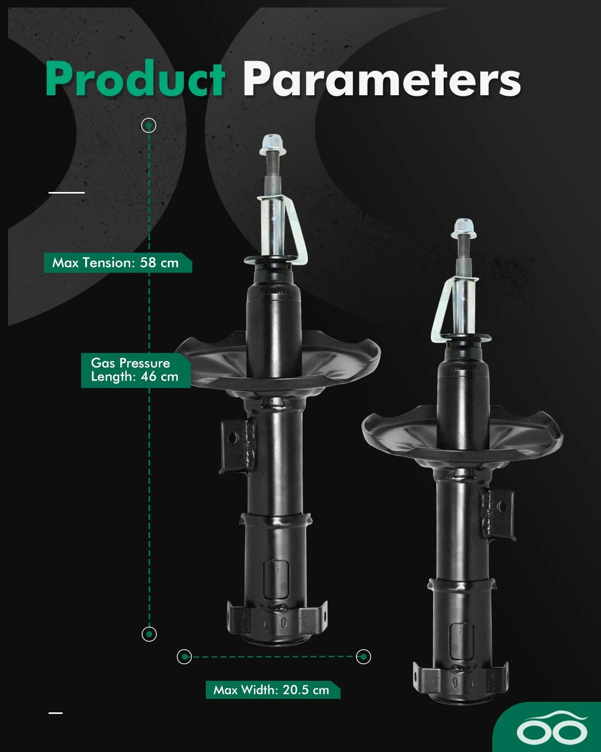 Set of 2 Front Shocks Struts for Mitsubishi Eclipse (2000–2005)