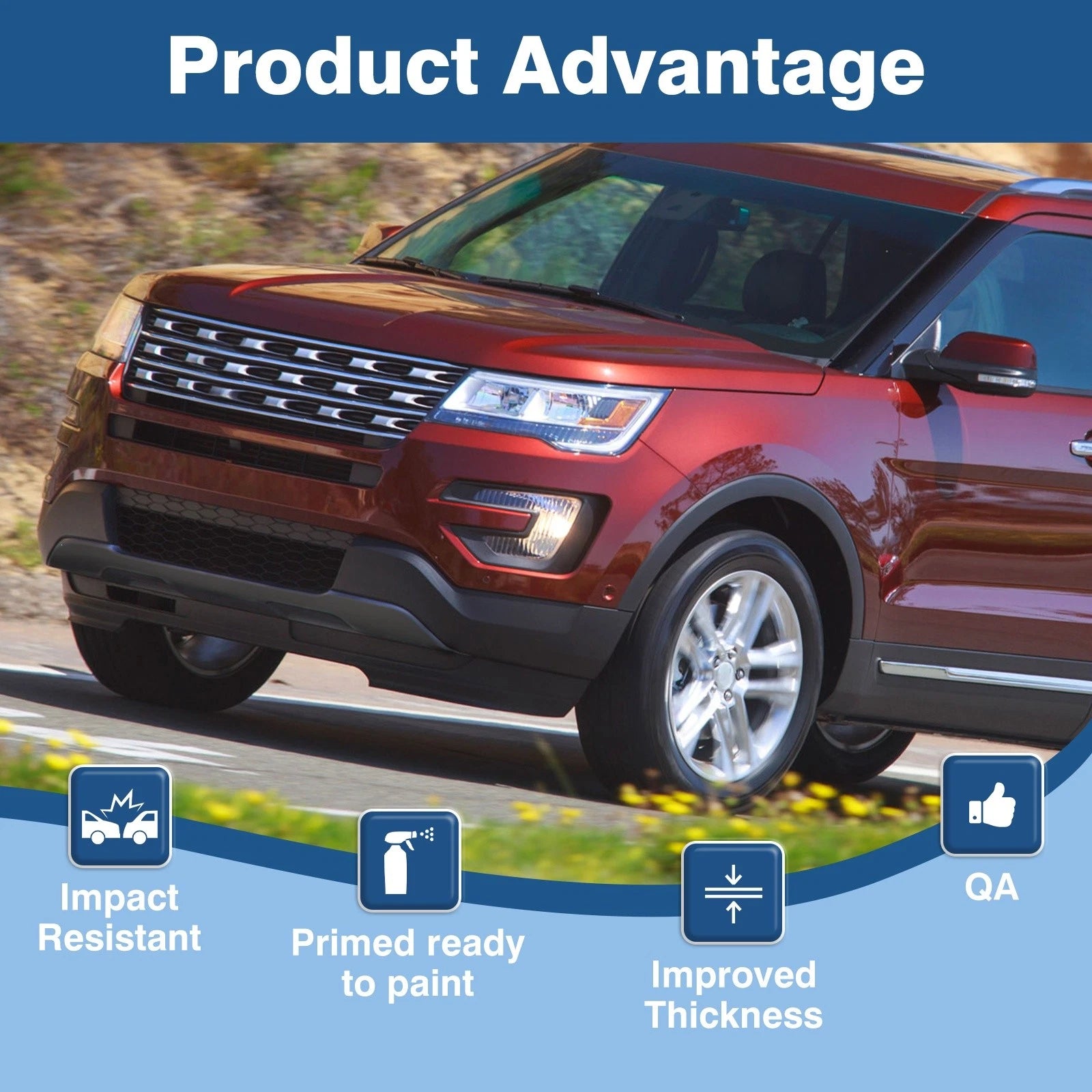 Front Bumper Cover Lower Valance for Ford Explorer (2016–2017)