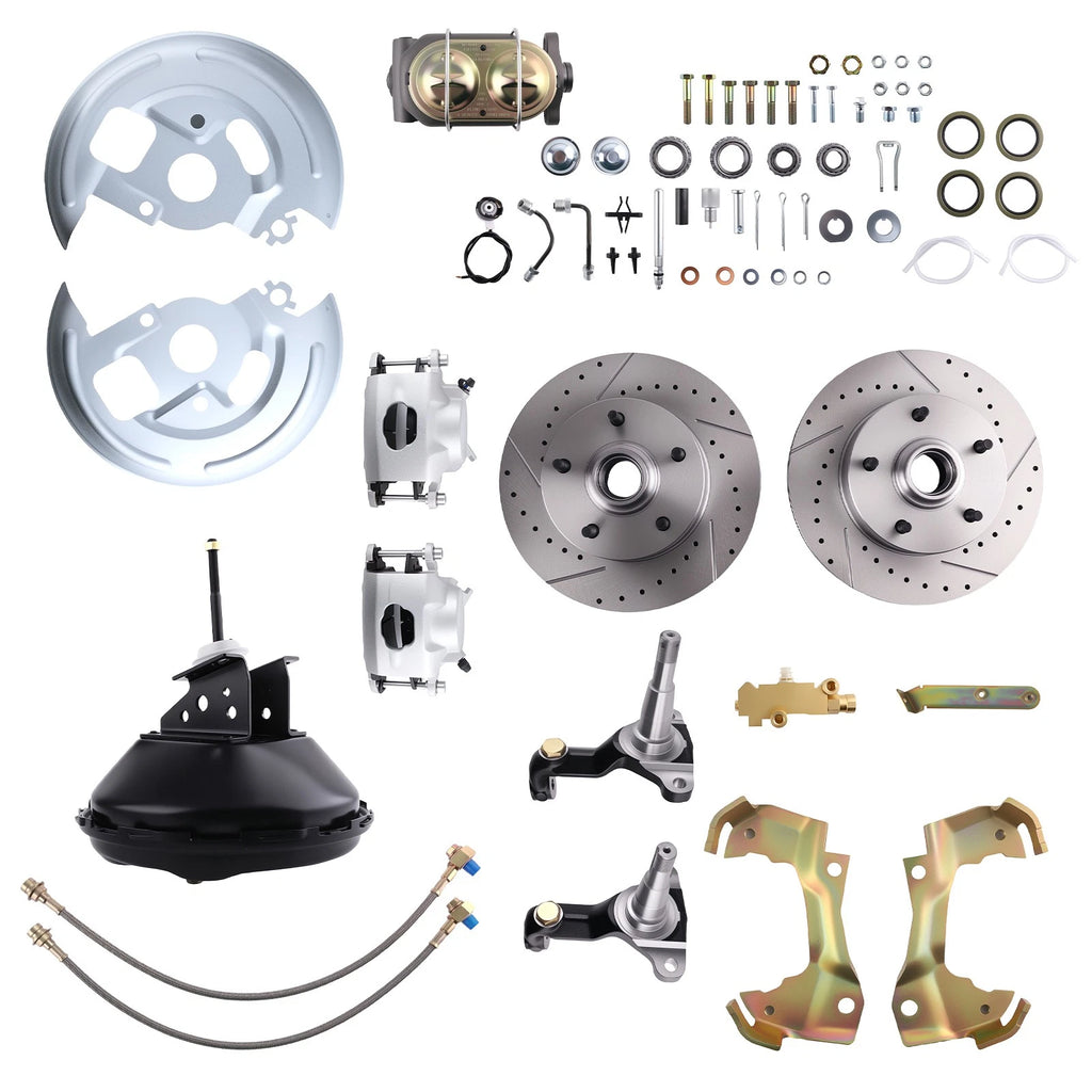 Front Power Disc Brake Kit for Chevrolet Nova X-Body (1968–1974) 11 Inch Rotor