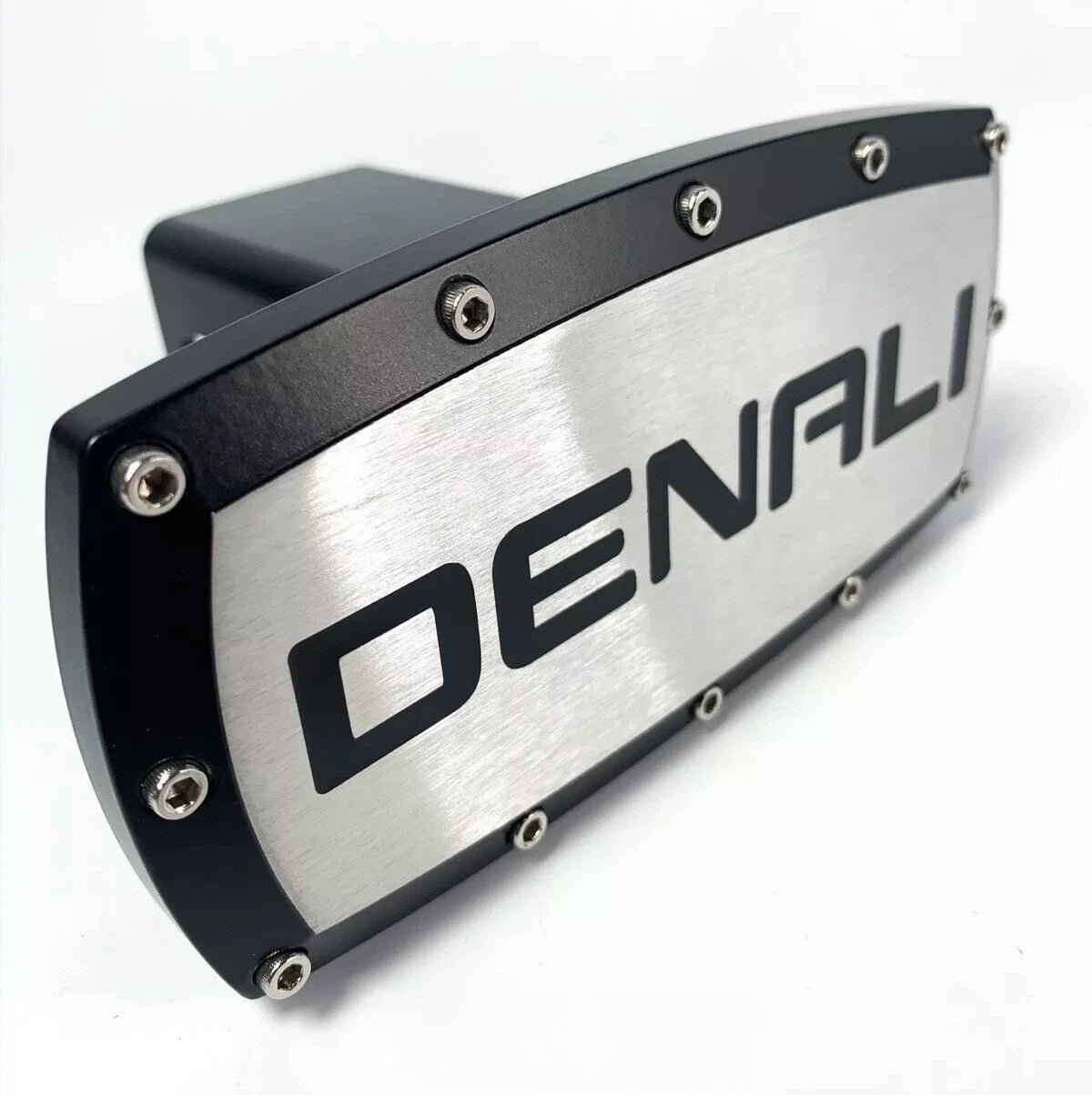 Hitch Cover Plug for GMC Denali Tow Receiver (2010–2020) Black Script
