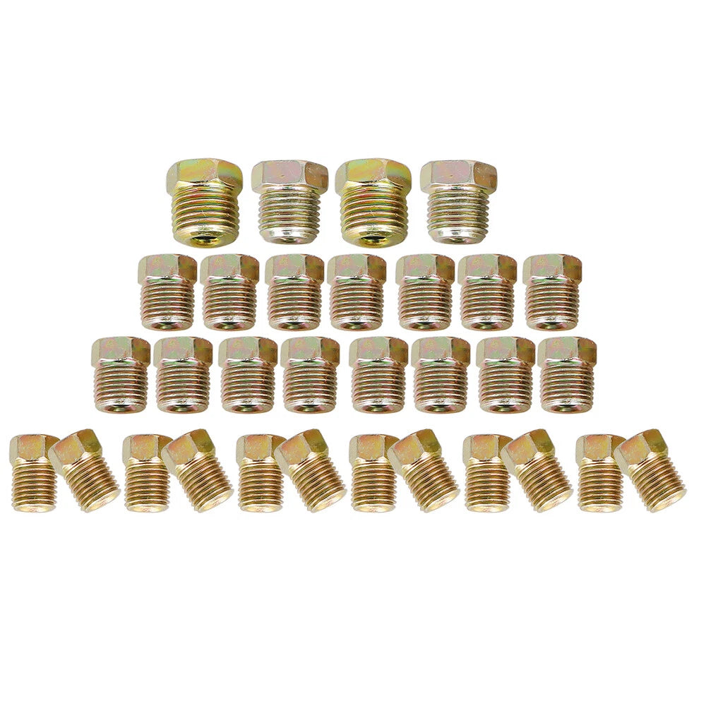 35PC Tube Brake Line Fitting Nuts Kit for Inverted Flares (Universal)