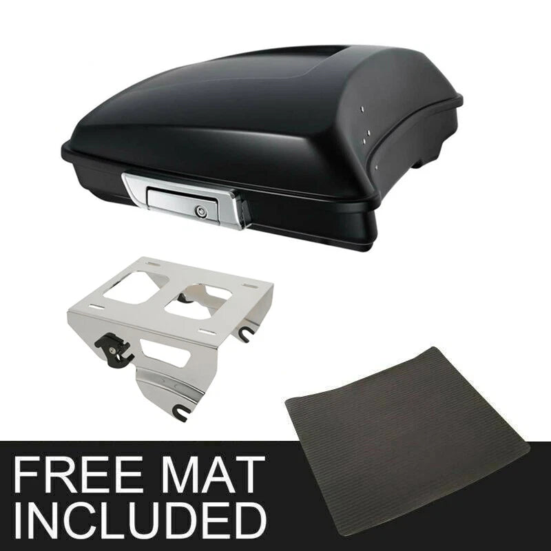 Matte Black Razor Trunk Solo Mounting Rack for Harley Street Glide (2014–2026)