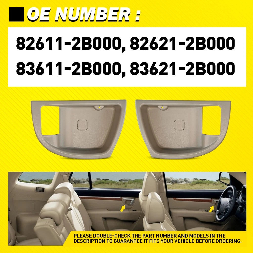 Set of 4 Inside Door Handle Trim Covers for Hyundai Santa Fe (2007â2012)