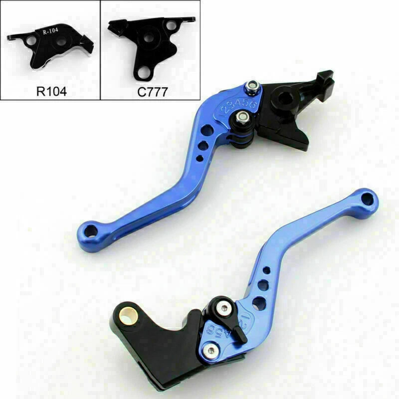 Short Brake Clutch Levers for Yamaha MT-01 (2004–2009), V-MAX (2009–2014) T9 Blue