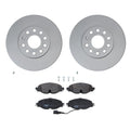 Hella Front Rotors & TRW Pro Low-Met Disc Brake Pads Kit for A3 Golf (2015–2020)