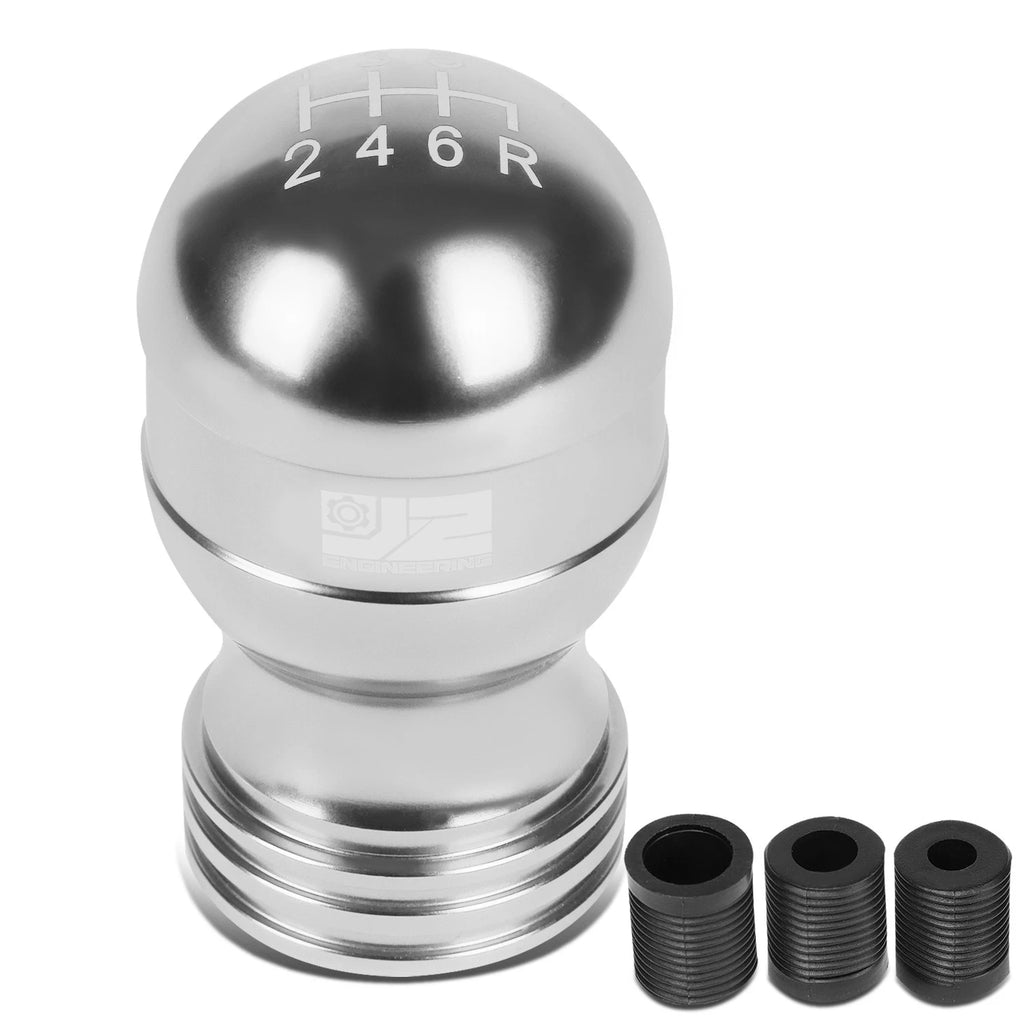 Shift Knob for Universal Vehicles (J2, Aluminum, Silver, Teardrop)