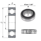 6005DDU Deep Groove Ball Bearing for Scooter Skateboard Wheel (25x47x12mm)