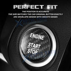 Black Carbon Fiber Engine Start Stop Button Cover for Mercedes B E GLE GLC CLA (2019-2024)
