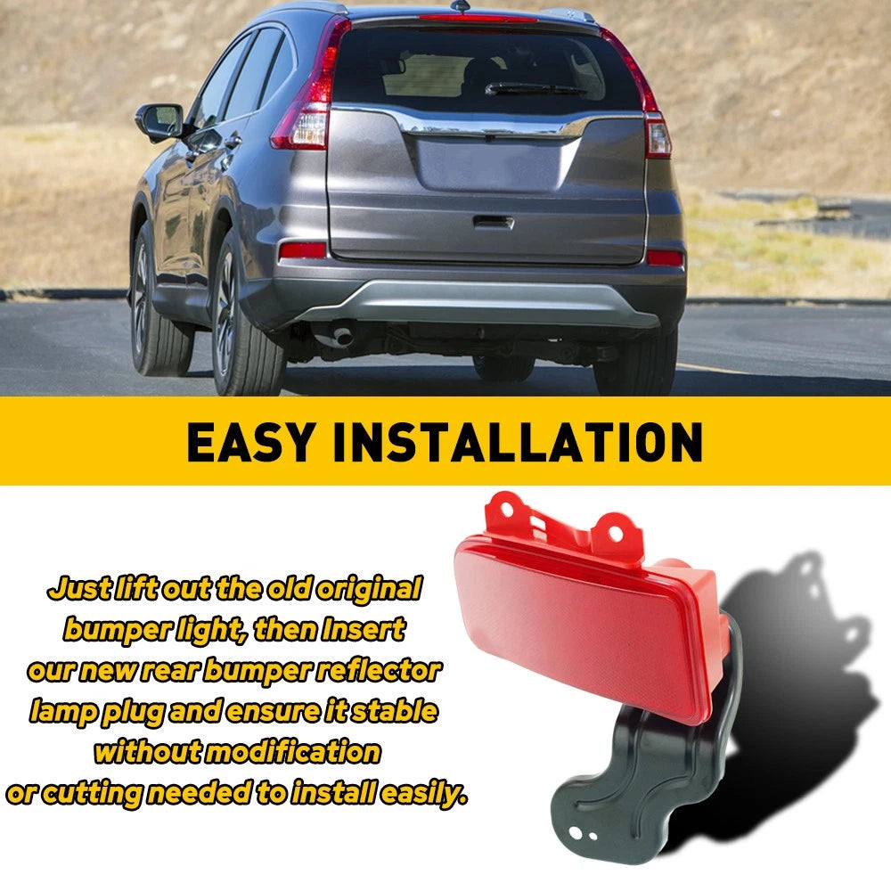 Left Rear Bumper Reflector Light Cover for Honda CR-V (2015-2016)