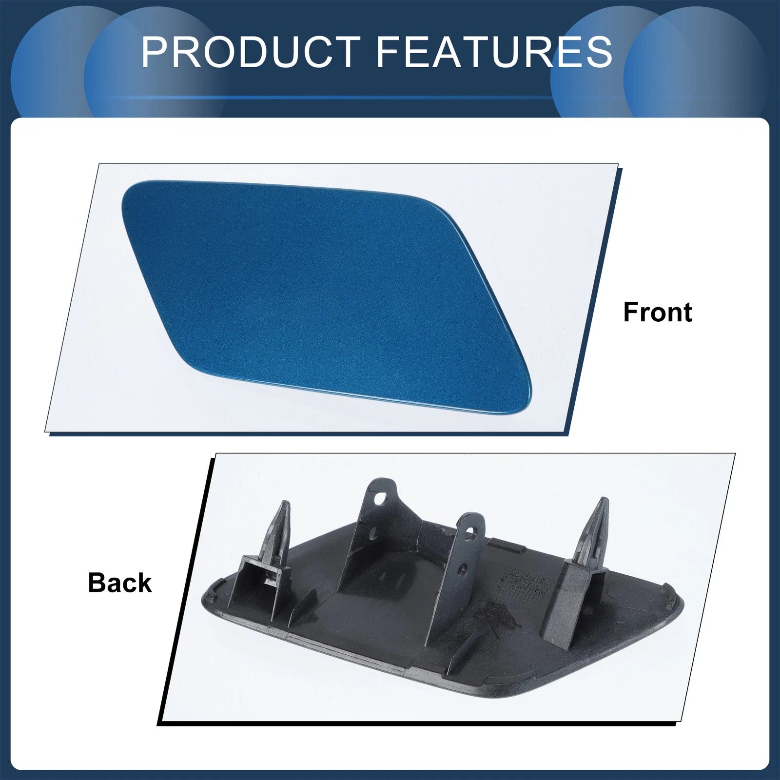 Front Right Washer Nozzle Cover Cap for Audi A3 8V (2013–2016) Blue