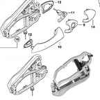 2Pcs Outside Door Handle Carriers for BMW X5 E53 (2000–2006)