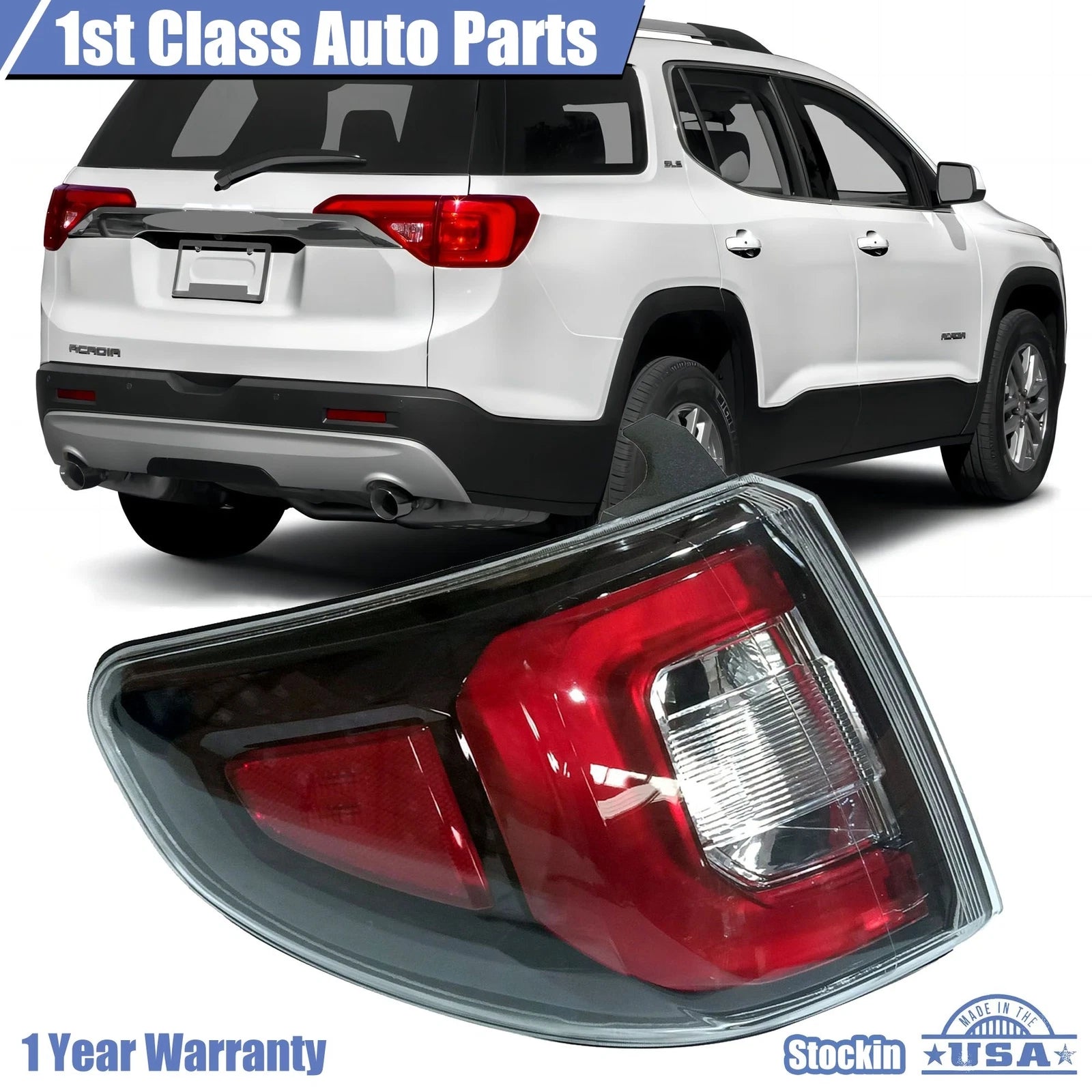 Left Driver Tail Light for GMC Acadia (2013–2017)