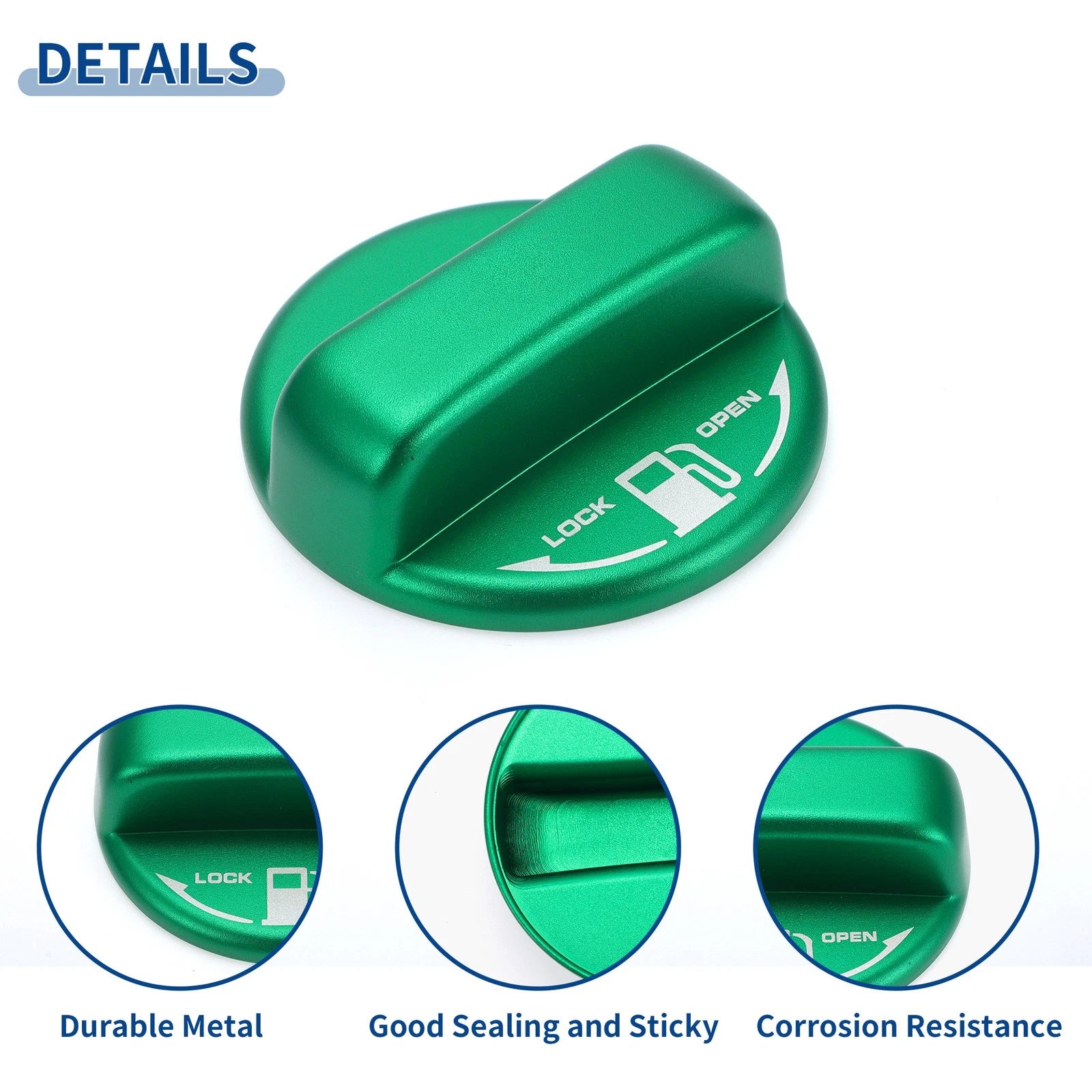 Metal Gas Fuel Tank Cap Cover Trim Sticker for Toyota Hiace (200 Series)