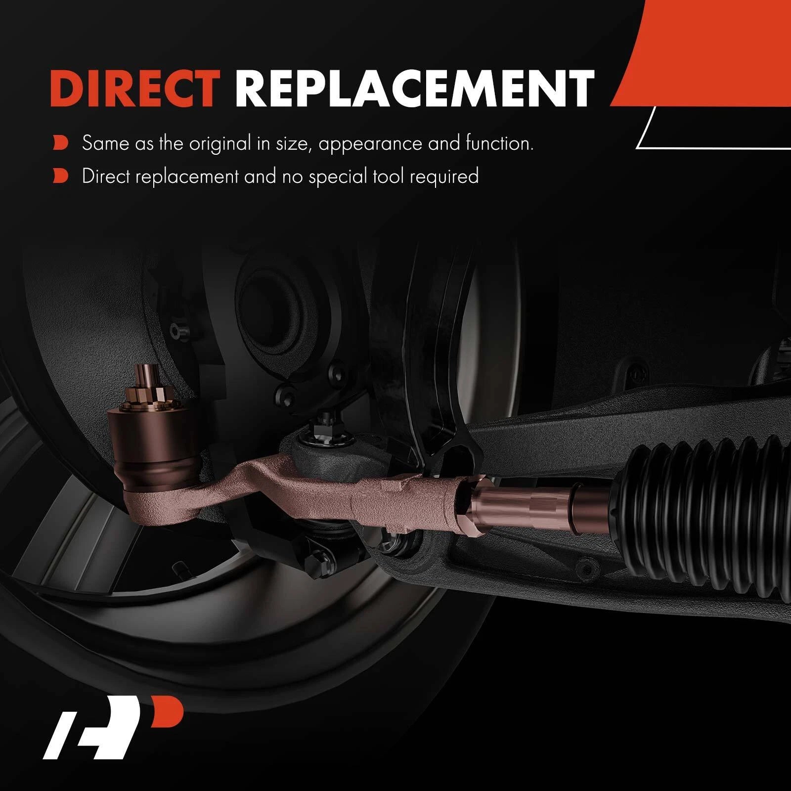 2X Front Outer Tie Rod Ends for Ford Windstar (1995-2003)