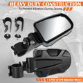 2X Roll Cage Bar Mount Side Mirrors for Universal UTV (Irregular Textured)