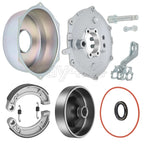 Rear Brake Drum Hub Plate Cover & Shoes Seal Kit for Yamaha Kodiak Big Bear (400)