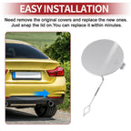 Rear Car Bumper Tow Hook Cover for BMW 428i (2014-2016) Silver Tone