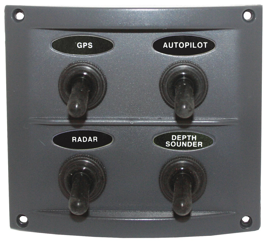 4 Switch Panel for RWB2090 Marine (12V & 24V) 95mm x 105mm Splashproof