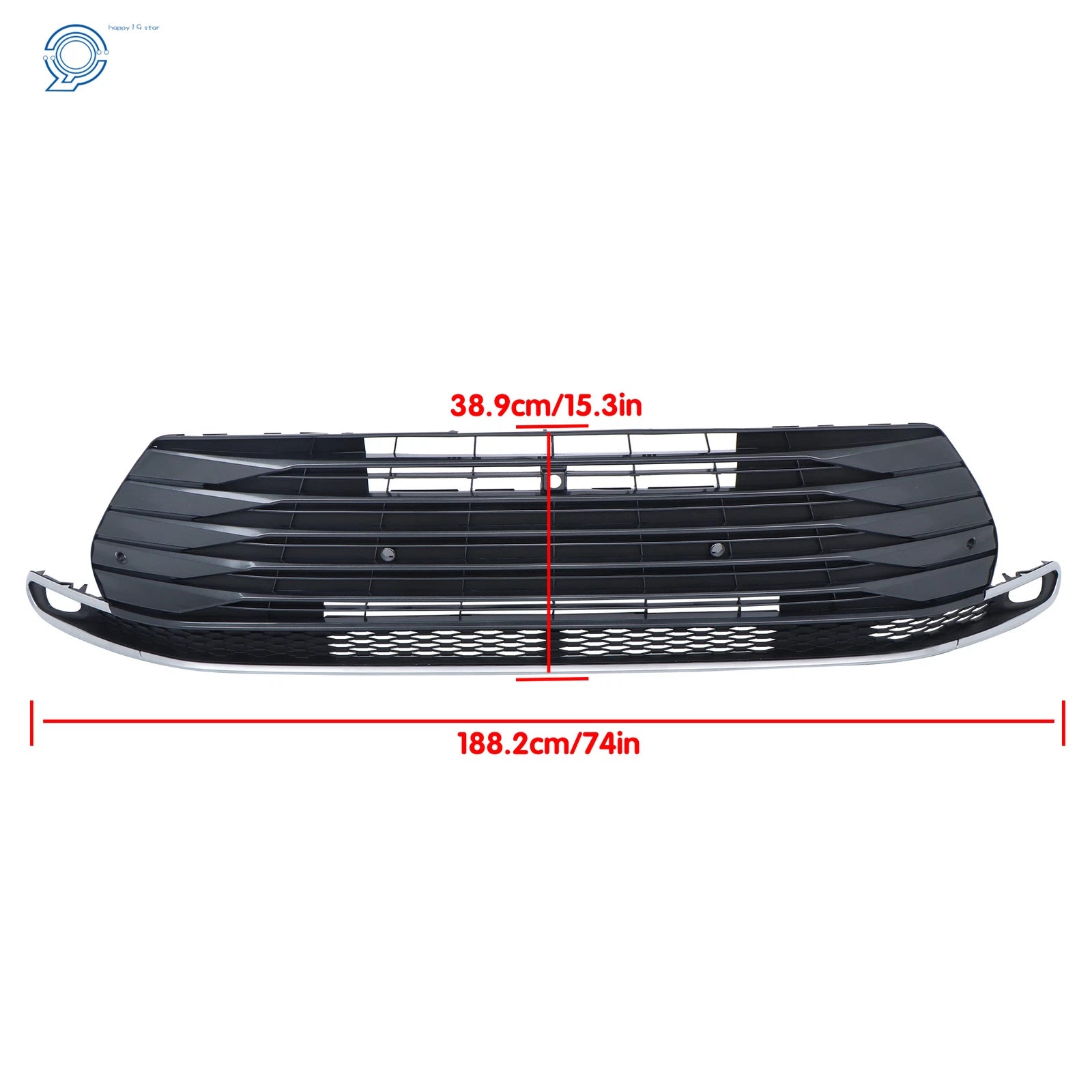 Front Lower Grille for Toyota Sienna (2021-2023) - Gloss Black Silver Gray