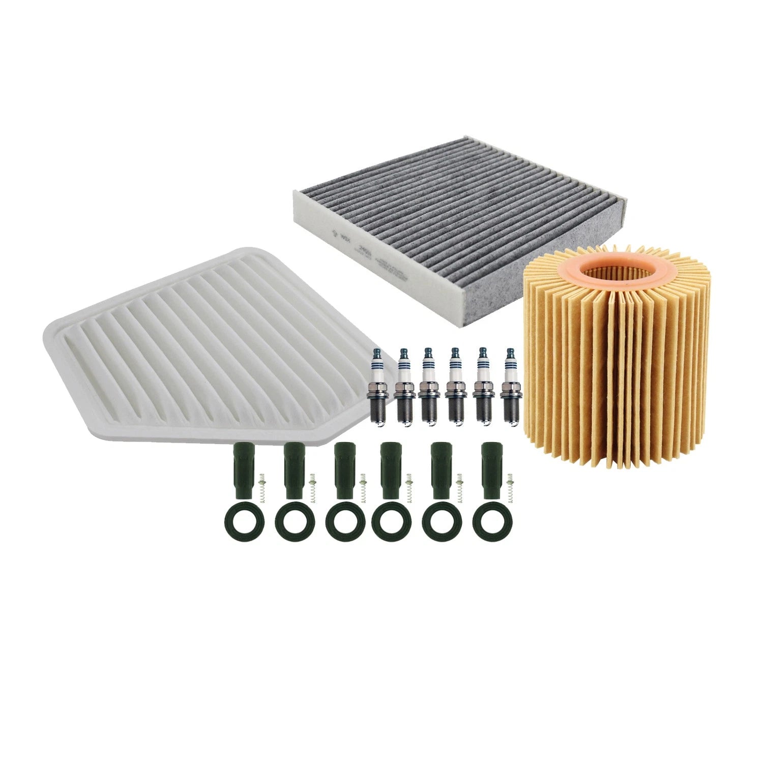 Tune Up Kit with 6 Spark Plugs & Boots for Toyota Camry ES350 RAV4 (2007–2015)