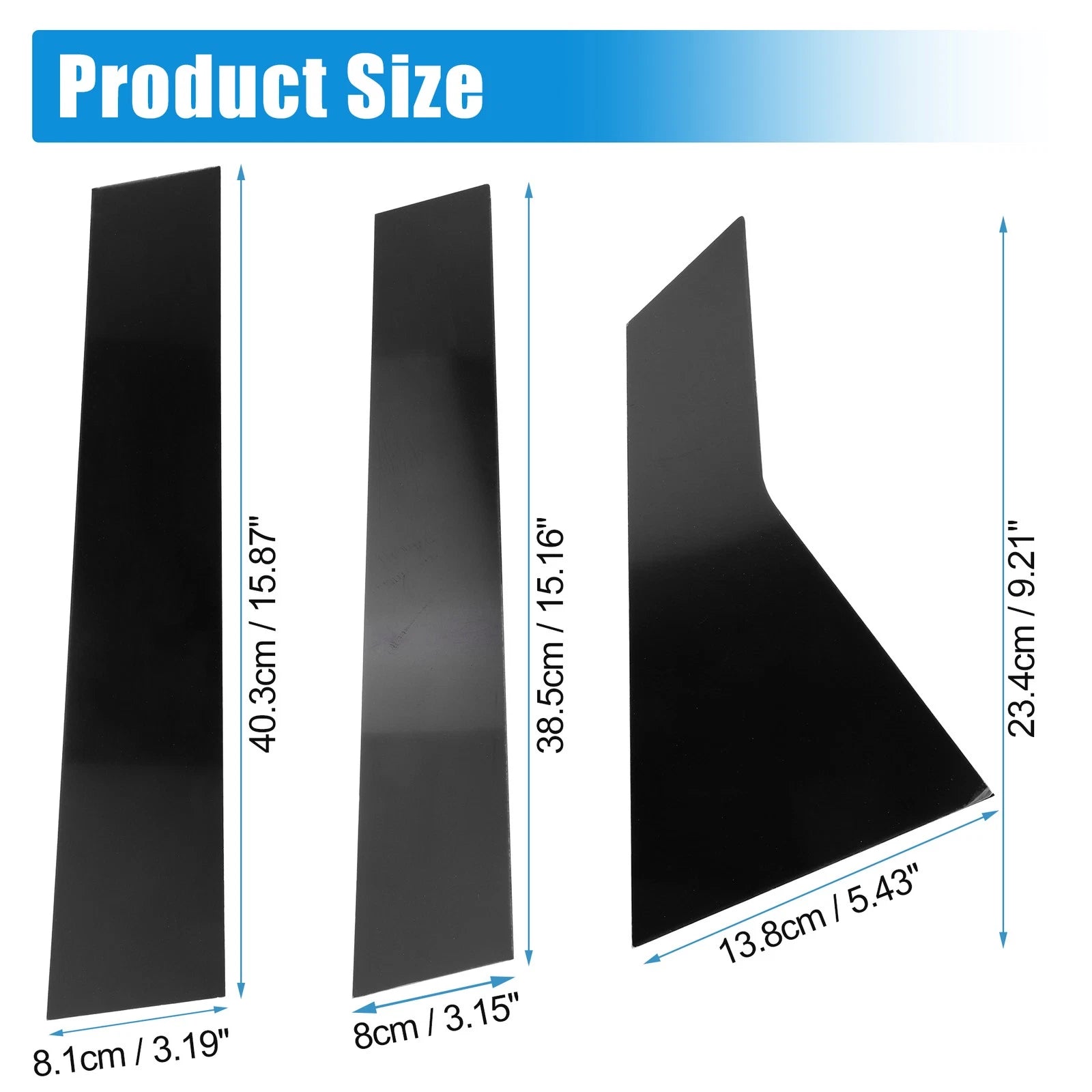 6 Pcs Pillar Post Side Door Window Cover for Honda Civic Sedan (2016–2021)