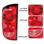 Tail Lights Brake Lamps for Dodge Ram 1500 (2007–2008) Ram 2500 3500 (2007–2009)