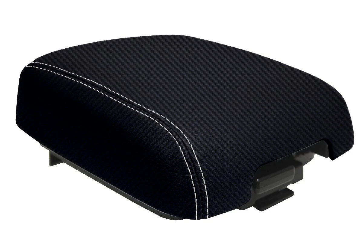 Console Lid Armrest Cover for Mitsubishi Montero (2001–2006) Carbon Fiber