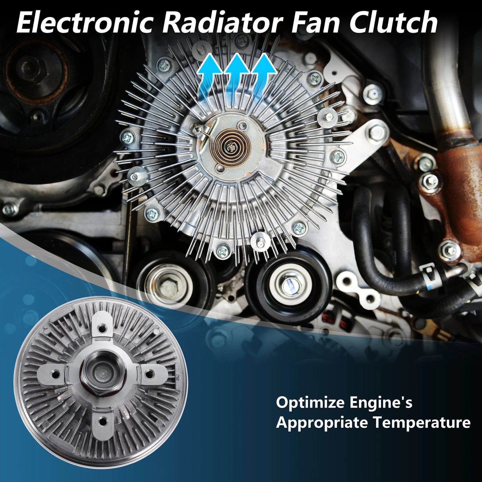 Engine Cooling Fan Clutch for Dodge Ram 2500 I6 5.9L Turbo (No. 52028615AB)
