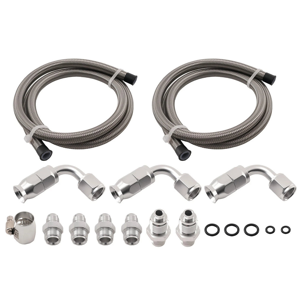 Power Steering Line Kit for Universal Vehicles (3FT, Stainless Steel)