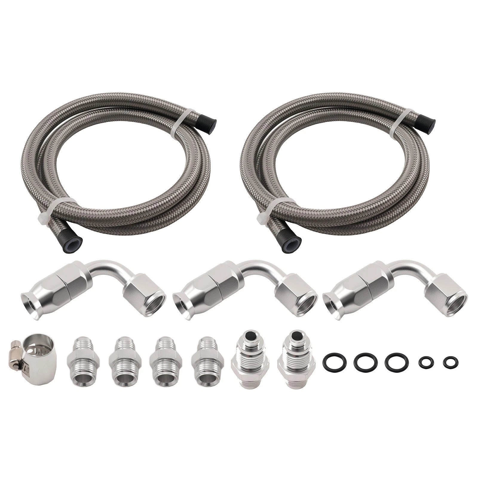 Power Steering Line Kit for Universal Vehicles (3FT, Stainless Steel)