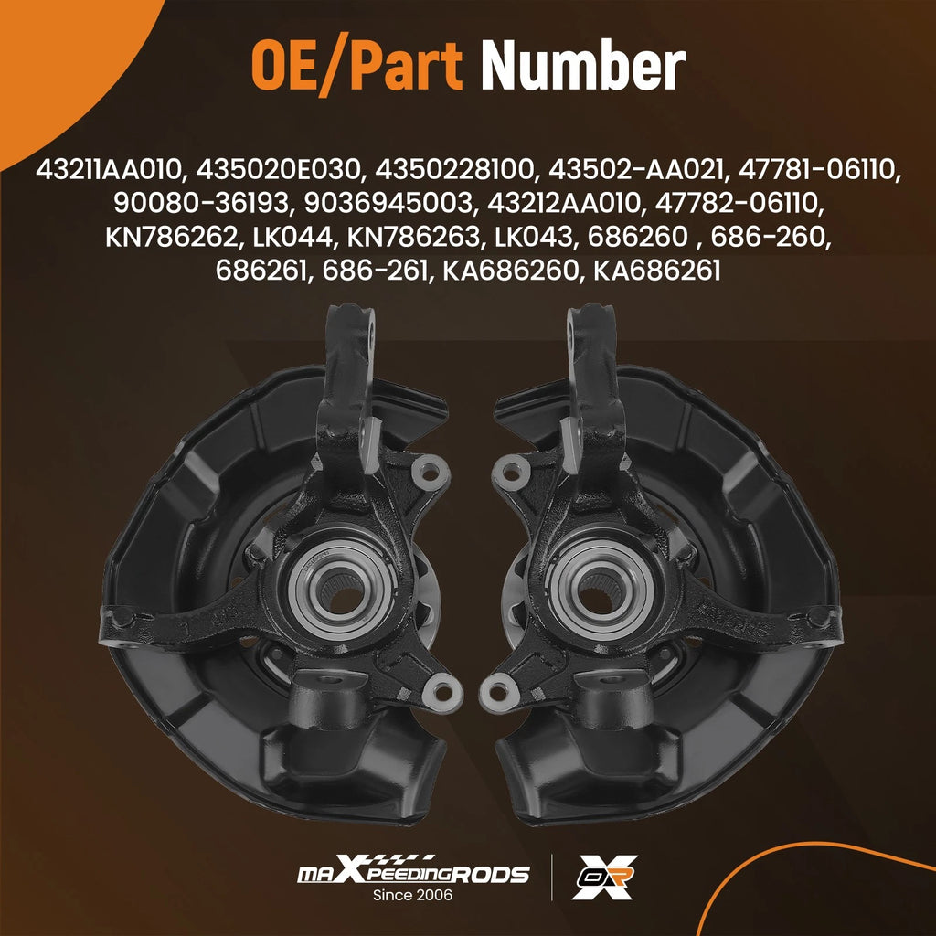Front Steering Knuckle Hub Bearing LH RH for Toyota Camry XLE (2012–2017)