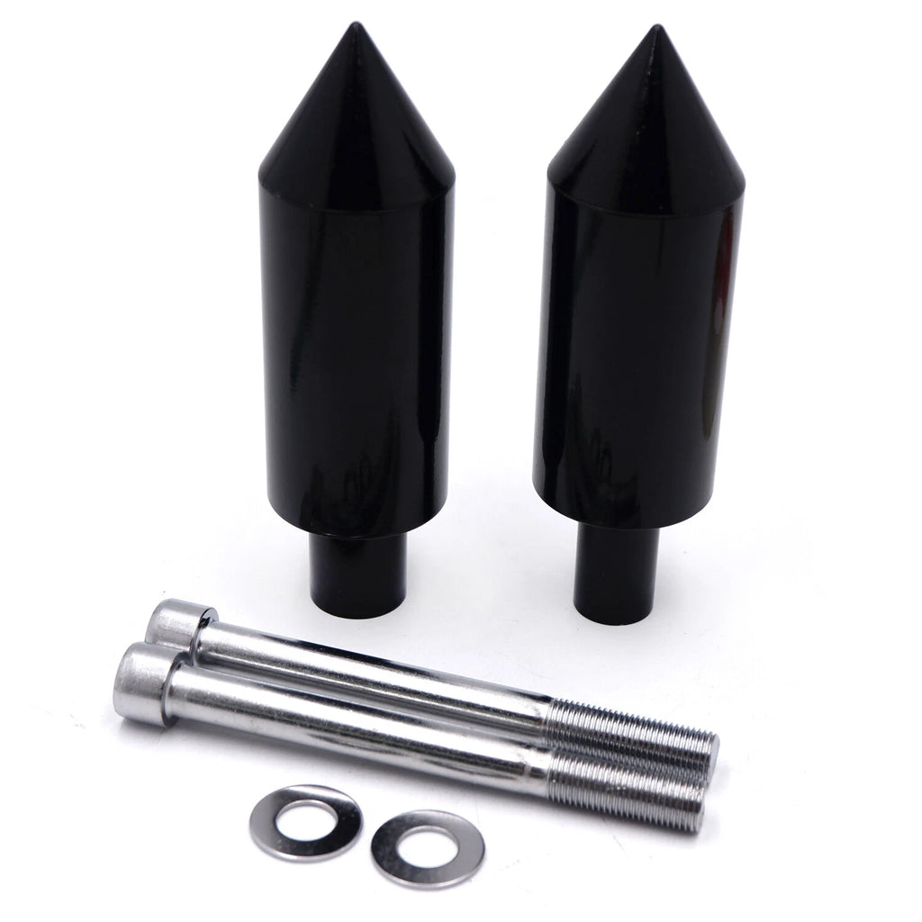 Extended Aluminum Spike Frame Sliders Black for Honda CBR600RR (2003–2006)