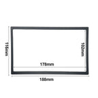 Car Radio Surround Frame for Universal 2 Din (2010–2023) - Black ABS Plastic