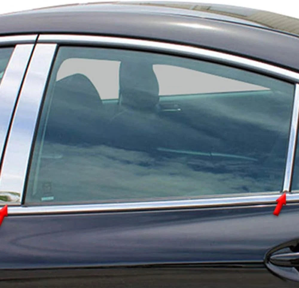 Luxury FX Stainless Steel Pillar Post Trim Kit for Mazda 6 (2009–2012)