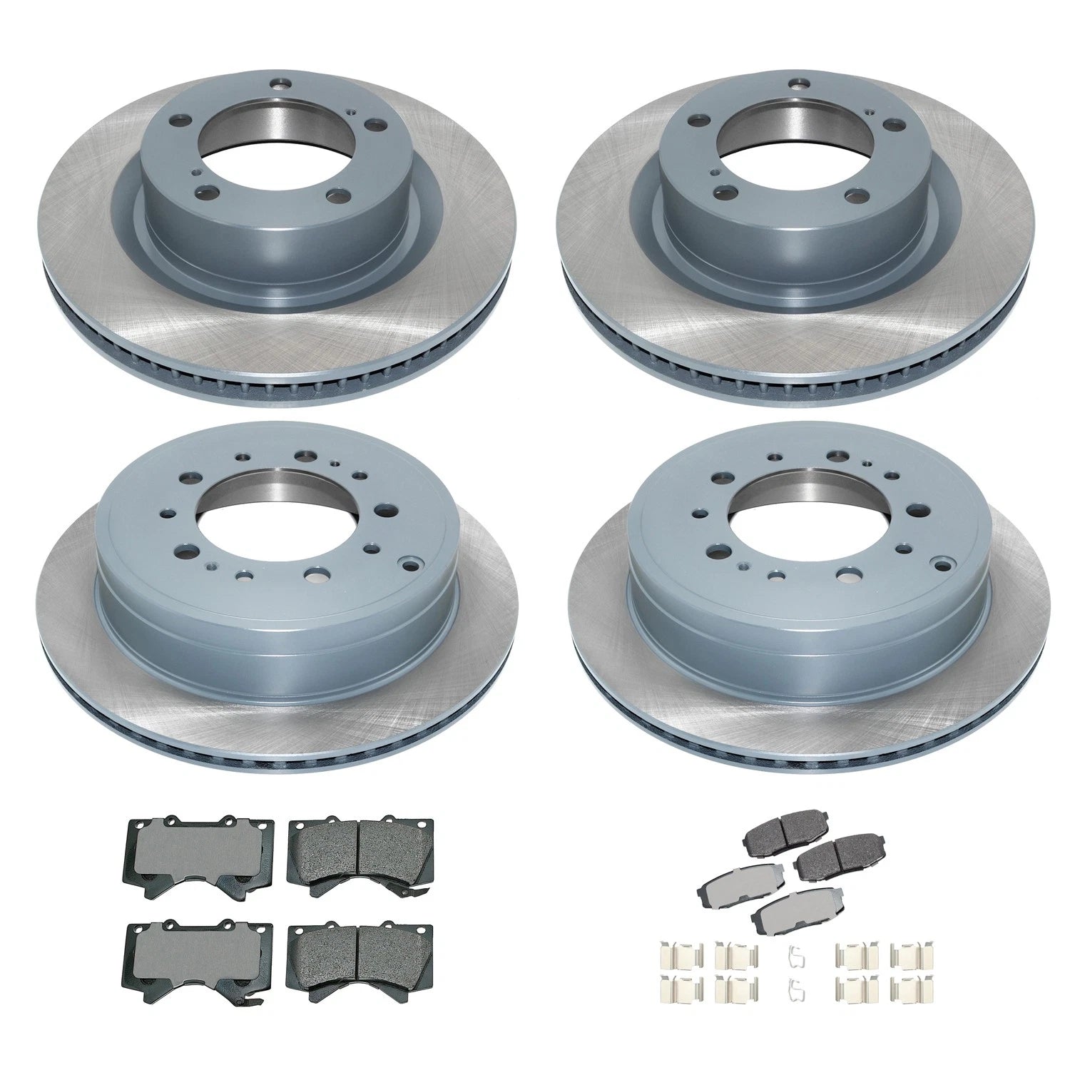 Brake Rotor & Akebono ProACT Pad Kit for Toyota Sequoia Tundra (2008–2021)